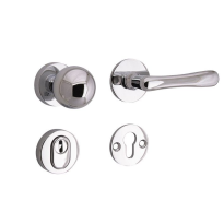 Mi Satori knop/kruk op rozet - SKG Linea glans chroom rechts