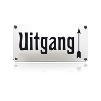 NH-109 emaille naambord 'Uitgang'