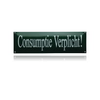 NH-25 emaille naambord 'Consumptie verplicht!'