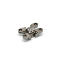 Onzichtbaar scharnier SOSS ronde hoek nikkel 43x9,6 mm, lichte toepassing
