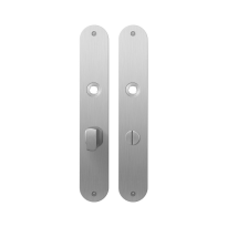 Plaatschild GPF1100.22 WC63/8 grote knop RVS geborsteld