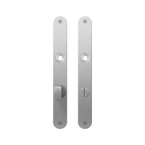 Plaatschild GPF1100.23 WC72/8 grote knop RVS geborsteld