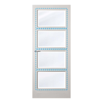 Satijn facet glas t.b.v. Colourlux Perignan/Barn, 93x201,5/211,5cm