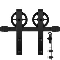 GPF0502.61G schuifdeursysteem Teho zwart 183 cm, voor glazen schuifdeuren