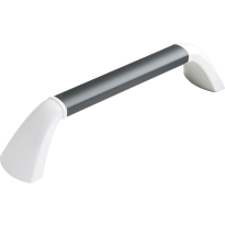 SecuCare Senior wandbeugel, zwart/grijs, mat wit
