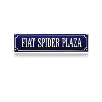 SS-29 emaille straatnaambord 'Fiat Spider Plaza'