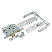Starx Badkamerslot Aluminium Wit WC63 met Beslag 50mm