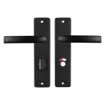 Starx Blok deurkruk op schild 180x41mm WC63/8 zwart