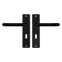 Starx Coupe deurkruk op schild 180x41mm BB56 zwart