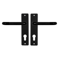 Starx Coupe deurkruk op schild 180x41mm PC72 zwart