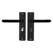 Starx Coupe deurkruk op schild 180x41mm WC57/5 zwart