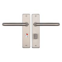 Starx Coupe deurkruk op schild 180x41mm WC63/8 Aluminium F9