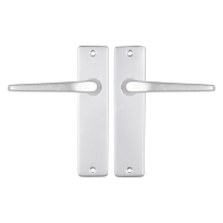 Starx Duim deurkruk op schild 180x41mm blind Aluminium F1