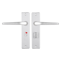 Starx Duim deurkruk op schild 180x41mm WC57/5 Aluminium F1