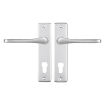 Starx Vlinder deurkruk op schild 180x41mm PC72 Aluminium F1