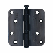 VEILIG Kogellagerscharnier ronde hoek 89x89mm zwart - set van 2 