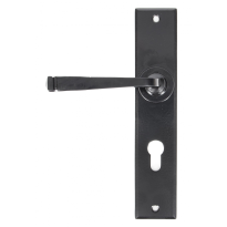 Wardlo deurkruk op schild 241x48mm PC72 smeedijzer zwart