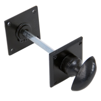 Wardlo toiletgarnituur ruit rozet 51mm ovale knop 36mm smeedijzer zwart