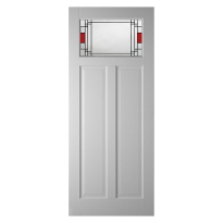 WK6533-A1-M1-S binnendeur stomp met glas in lood model 1