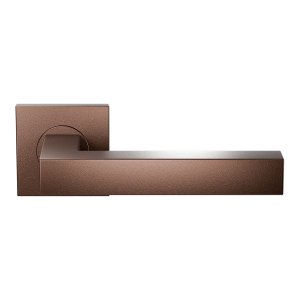 Vierkant Model Deurkruk op rozet rechtswijzend Bronze blend 