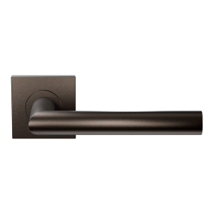 Deurkruk op rozet L-haaks model 19mm Rechtswijzend Dark blend 