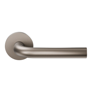 Deurkruk op rozet L-model 19mm Mocca blend Rechtswijzend