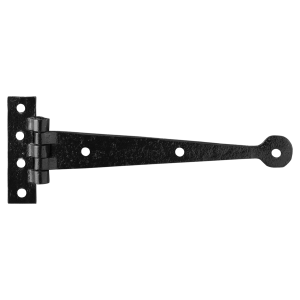 Heng met scharnier smeedijzer zwart, 228 mm