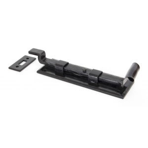 Wardlo deurschuif gebogen 158x52mm smeedijzer zwart