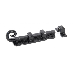 Wardlo deurschuif recht 88x28mm smeedijzer zwart