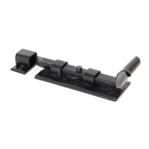 Wardlo deurschuif recht 91x36mm smeedijzer zwart
