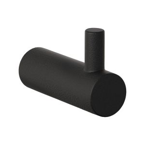 Zwarte jas/handdoekhaak, 40x14 mm