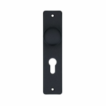 Aluminium binnendeurschild rechthoekig met knop 180x41x6 mm PC55, zwart