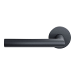 Deurkruk op rozet L-haaks model 19mm linkswijzend Antraciet