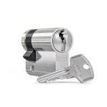 DOM Sigma Plus profielcilinder SKG***, halve cilinder vernikkeld