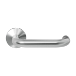 GPF1005.00 Hoa deurkruk op ronde rozet RVS, 50x8mm