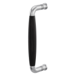 GPF4931.09C deurgreep Ika RVS geborsteld/ebbenhout gebogen 207x63/191mm