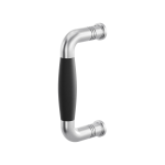 GPF4952.09A deurgreep Ika RVS geborsteld/zwart gebogen 130x60/114mm