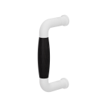 GPF8311.62A deurgreep Ika wit/ebbenhout gebogen 130x60/114mm