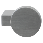 GPF9206.09 RVS mat massief kort verkropte knop rond 69/52x13mm t.b.v. veiligheidsschilden vast incl. wisselstift