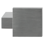 GPF9208.09 RVS mat massief kort verkropte knop vierkant 69/48x48x13mm t.b.v. veiligheidsschilden vast incl. wisselstift
