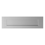RVS Mat Geborsteld Briefplaat Rechthoekig 350x100x2,5mm Met Naar Binnen Verende Achterliggende Klep GPF9834.09