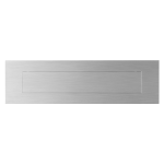 GPF9836.09 RVS mat geborsteld briefplaat rechthoekig 350x100x2,5mm met verende vlakke binnenklep
