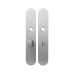 Langschild GPF1100.20 WC55/8 grote knop RVS geborsteld