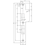 Mauer 328 sluitplaat, afgerond RVS