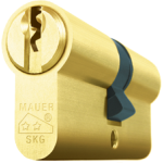 Mauer profielcilinder, standaard serie, dubbele cilinder, messing