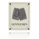 Pictogram 'Herentoilet' rechthoekig emaille