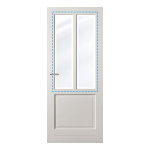 Satijn facet glas t.b.v. Colourlux Brest, 78x201,5/211,5cm