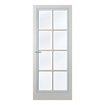 Satijn vlak glas t.b.v. colourlux Marseille/Montfoort, 83x231,5cm