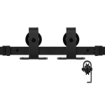 GPF0508.61 schuifdeursysteem Mutka zwart 300 cm (2 x 150 cm schuifdeurrail)