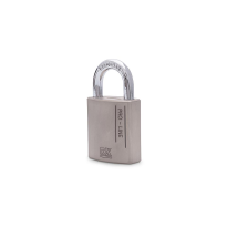 Hangslot met open beugel DX 44 mm verschillend sluitend, zilver